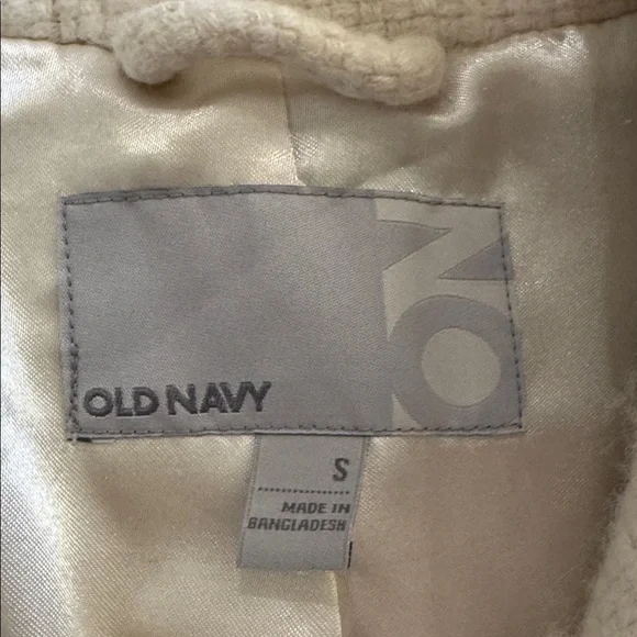 Cream White Wool Heavy Warm Peacoat Coat Jacket Womans sz Small - Picture 4 of 11